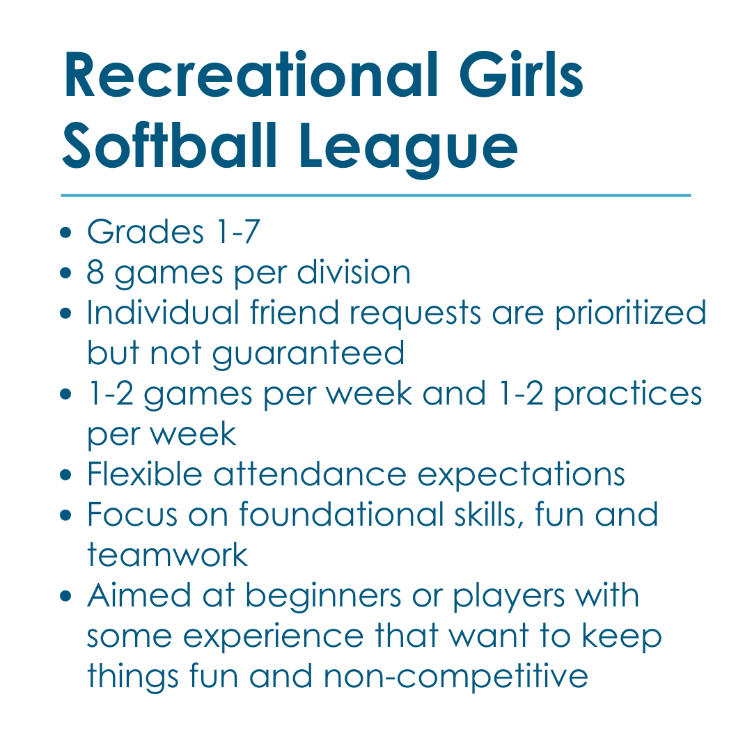 Rec Softball League Information